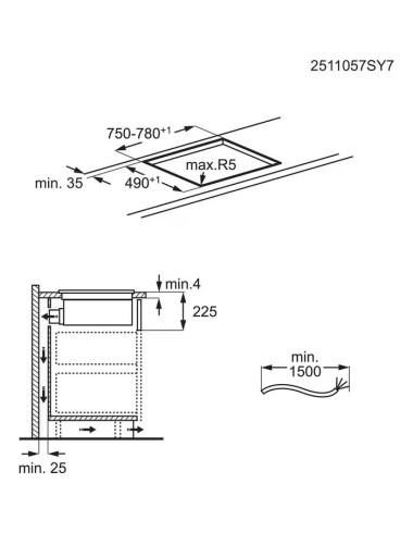 Plaque induction avec hotte intégrée ELECTROLUX KCC8344