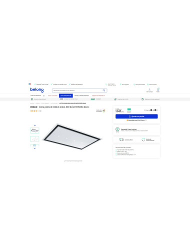 Hotte plafond ROBLIN AQUA 900