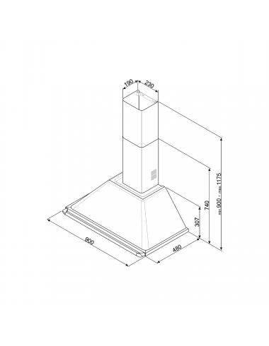Hotte murale SMEG KT90BLE