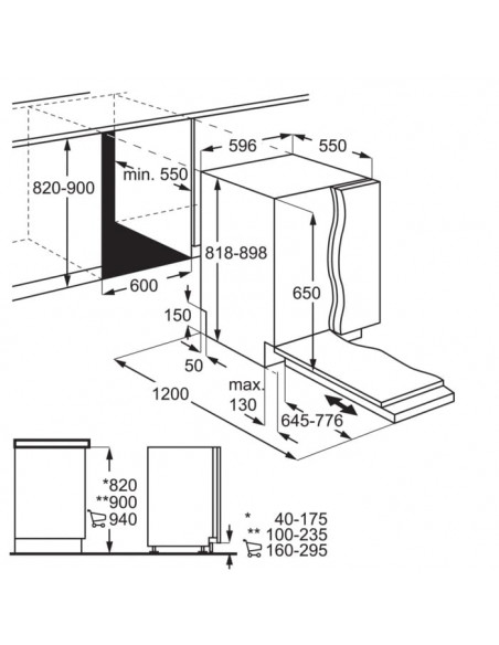 Lave vaisselle encastrable ELECTROLUX KEAD7240L