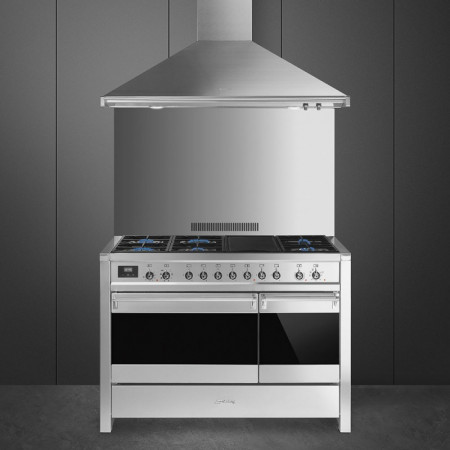 Crédence SMEG VICTORIA KIT1A3-8 inox 120cm