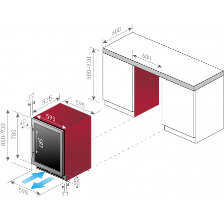 Cave à vin encastrable LE CHAI LB468