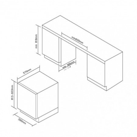 Cave à vin encastrable ROSIERES RWCB60/N